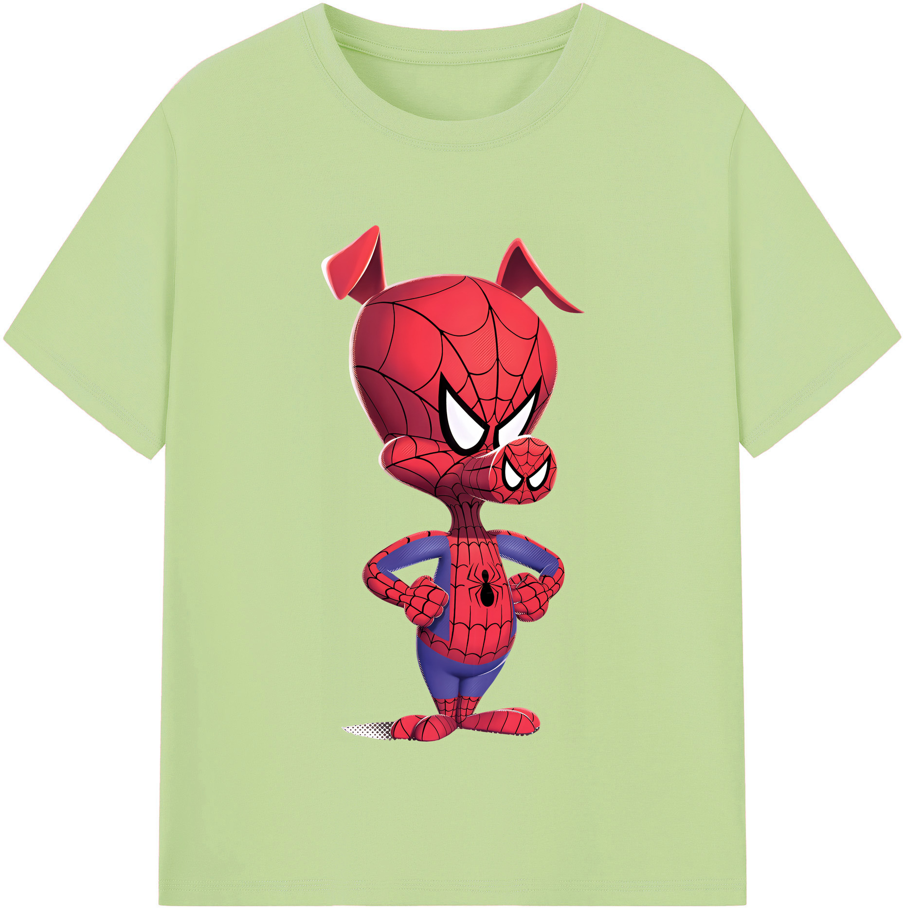 （画像用） Spider Man スパイダーマン 綿100％半袖Tシャツ（フロントプリント）